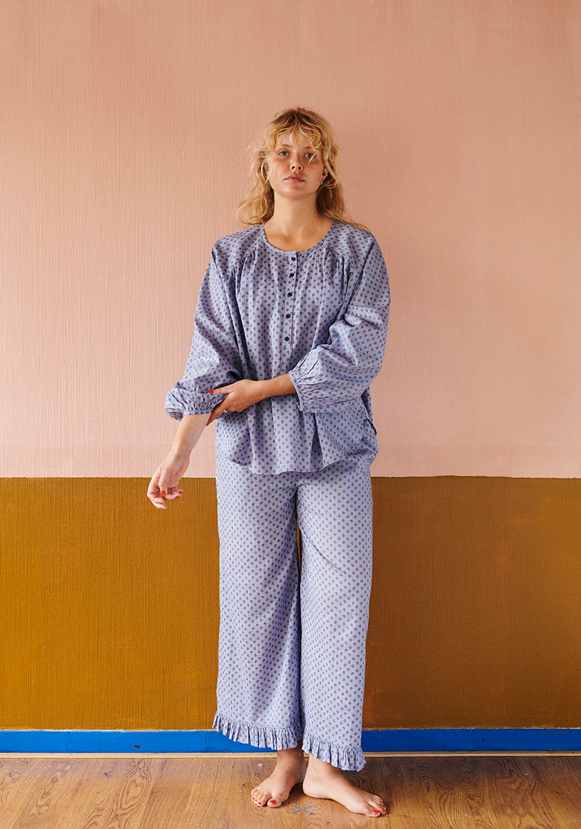 ASTRID BUKSER MED FLÆSER - SAPPHIRE - Image 4