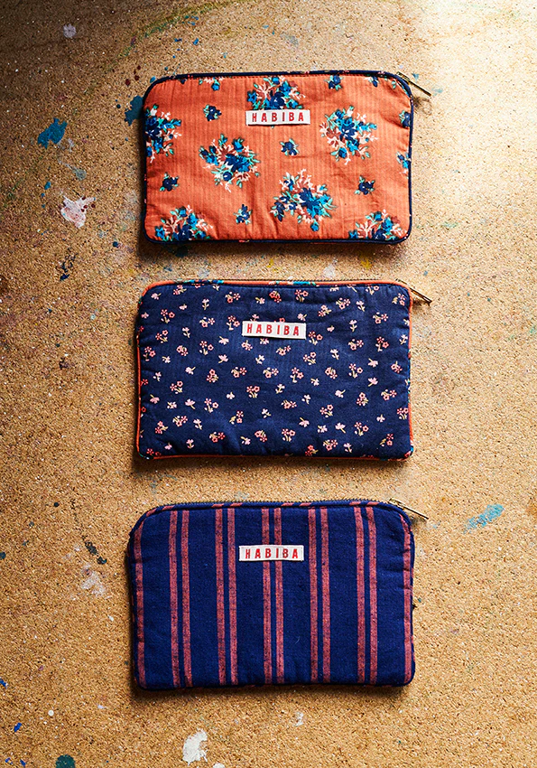 BOLSTER STRIPE MINI CLUTCH - INDIGO - Image 3