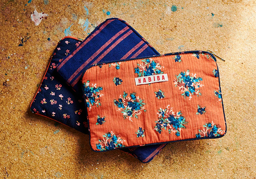 BOLSTER STRIPE MINI CLUTCH - INDIGO - Image 4