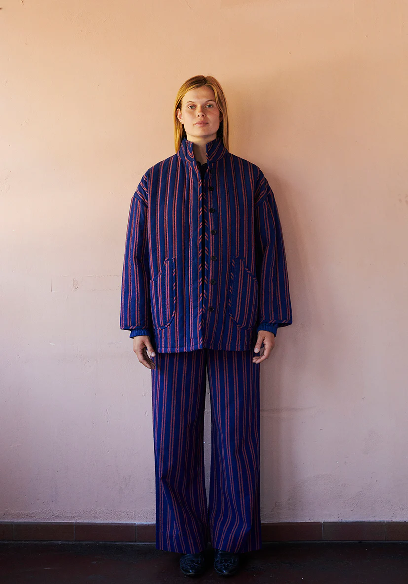 BOLSTER STRIPE PANTS RELAXED - INDIGO - Image 4