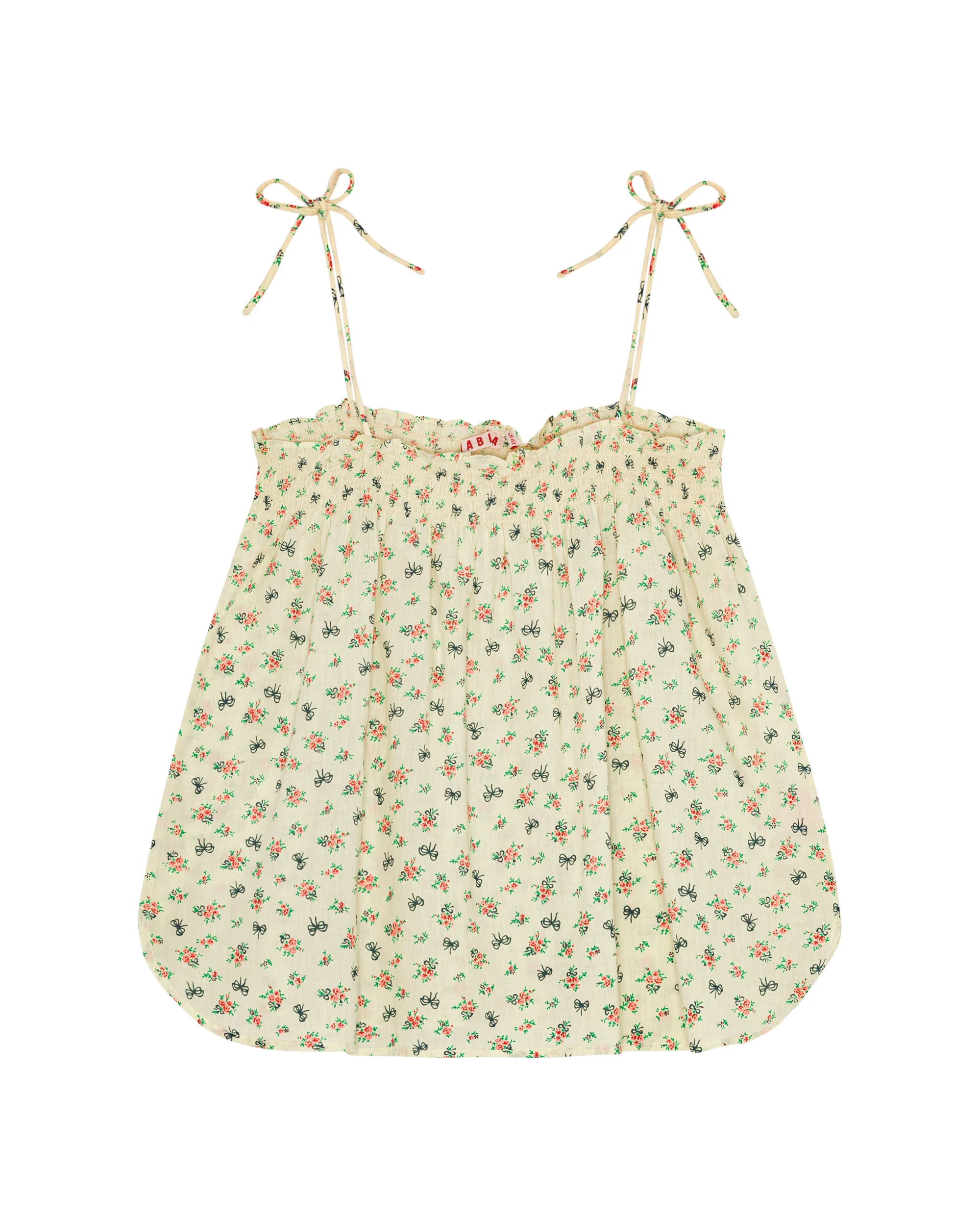LITTLE BOW STRAP TOP - VANILLA - Image 3