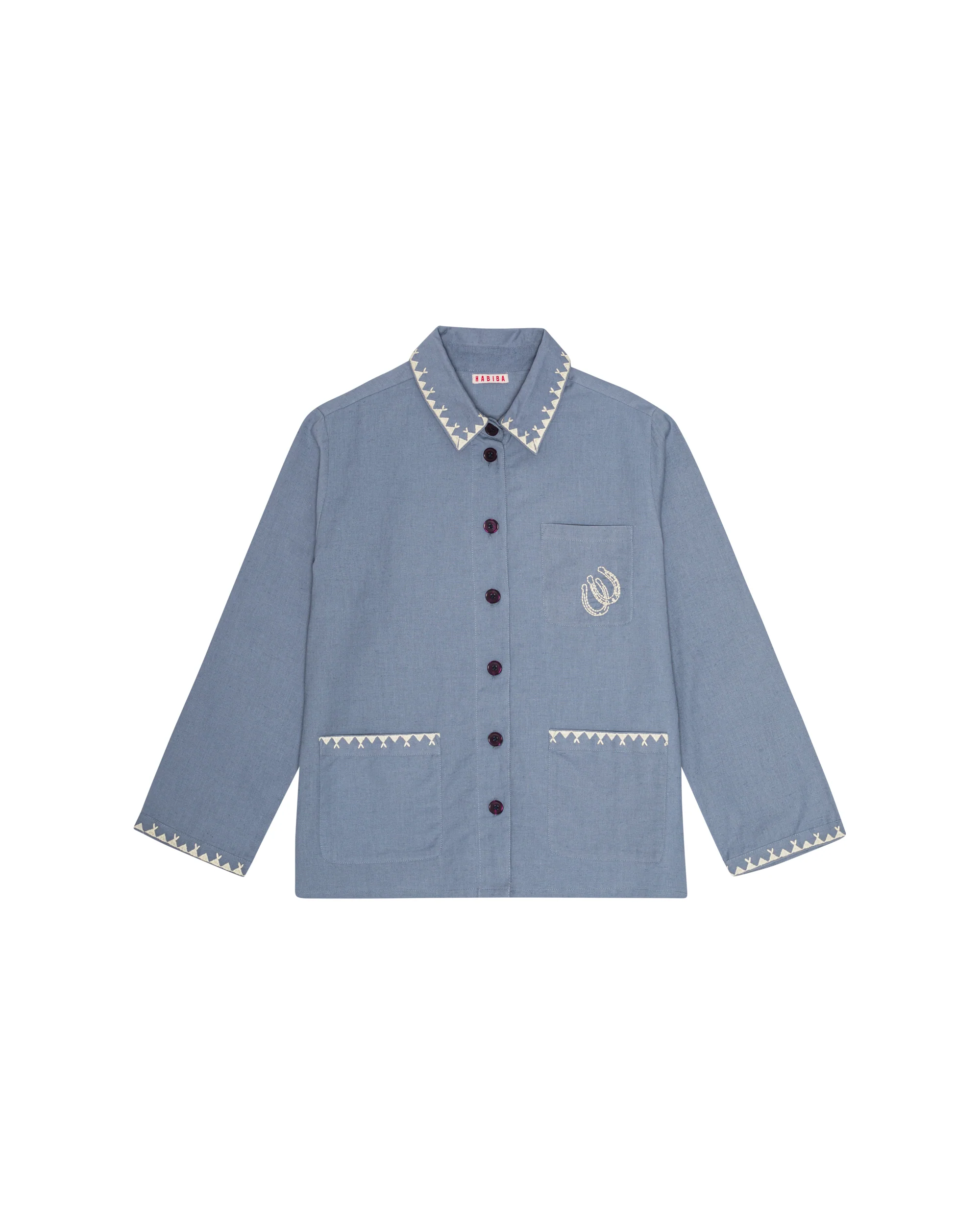 POLLY EMBROIDERY JACKET - SEA - Image 3