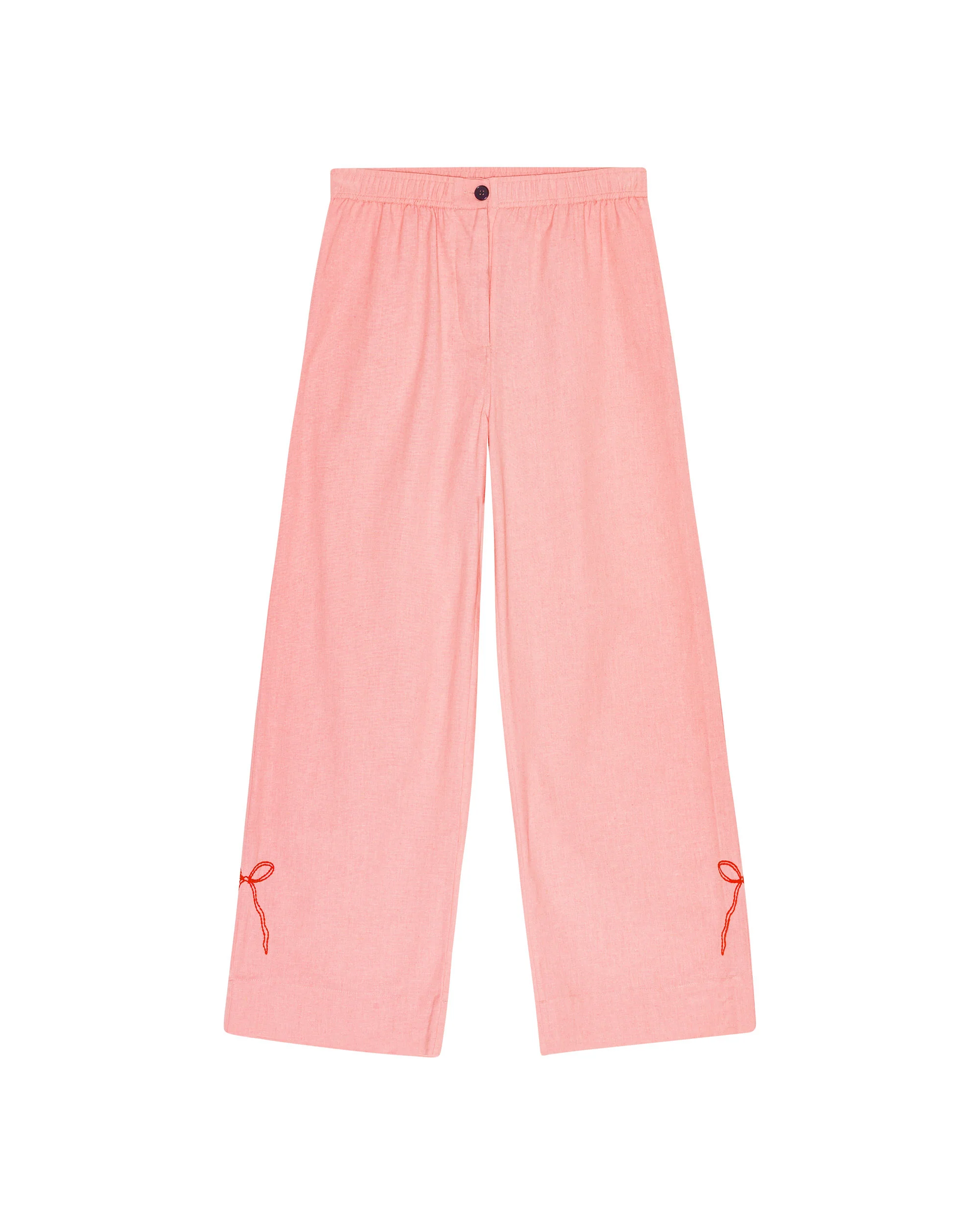 POLLY EMBROIDERY PANTS RELAXED - FLAMINGO - Image 3
