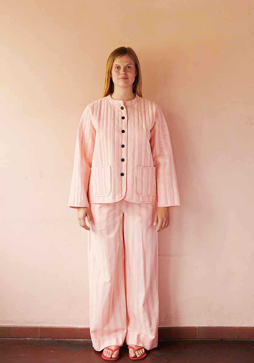 STOCKHOLM STRIPE CHINA JACKET - FLAMINGO - Image 3