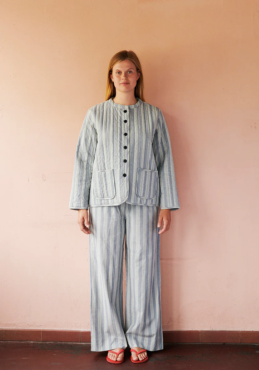 STOCKHOLM STRIPE CHINA JACKET - SEA - Image 2